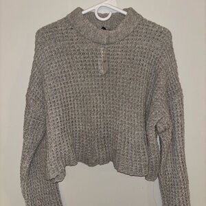 Forever 21 Heather Gray Textured Sweater